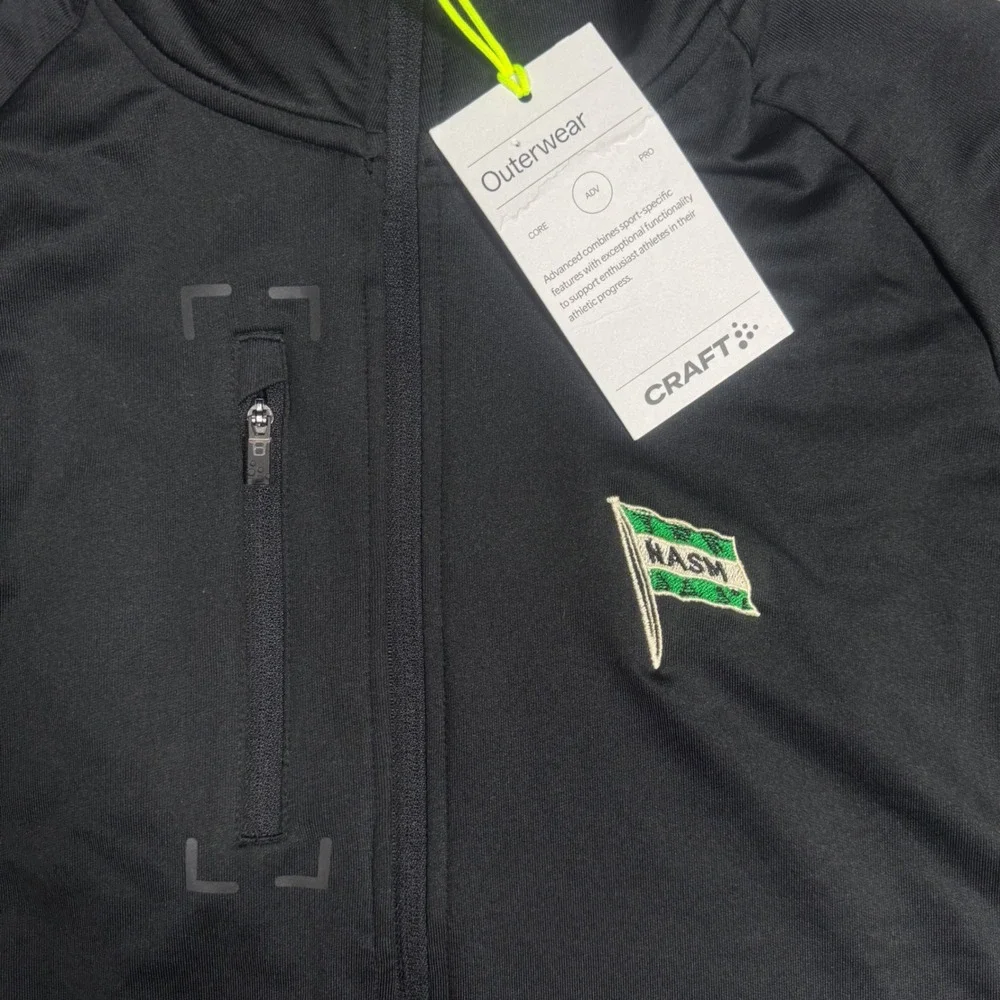 NWT Craft ADV Explore Light Midlayer Jacket Women Large NASM‎ Flag Logo Black